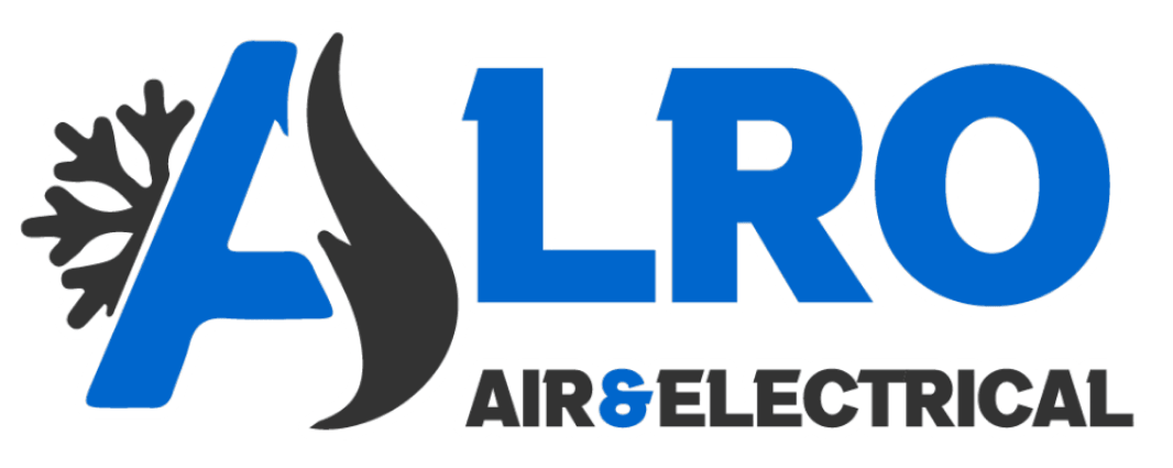 Alro Air & Electrical logo, white outline version